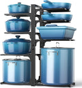 Pots and Pans Organizer Under Cabinet 20.8in - Heavy Duty 8-Tier