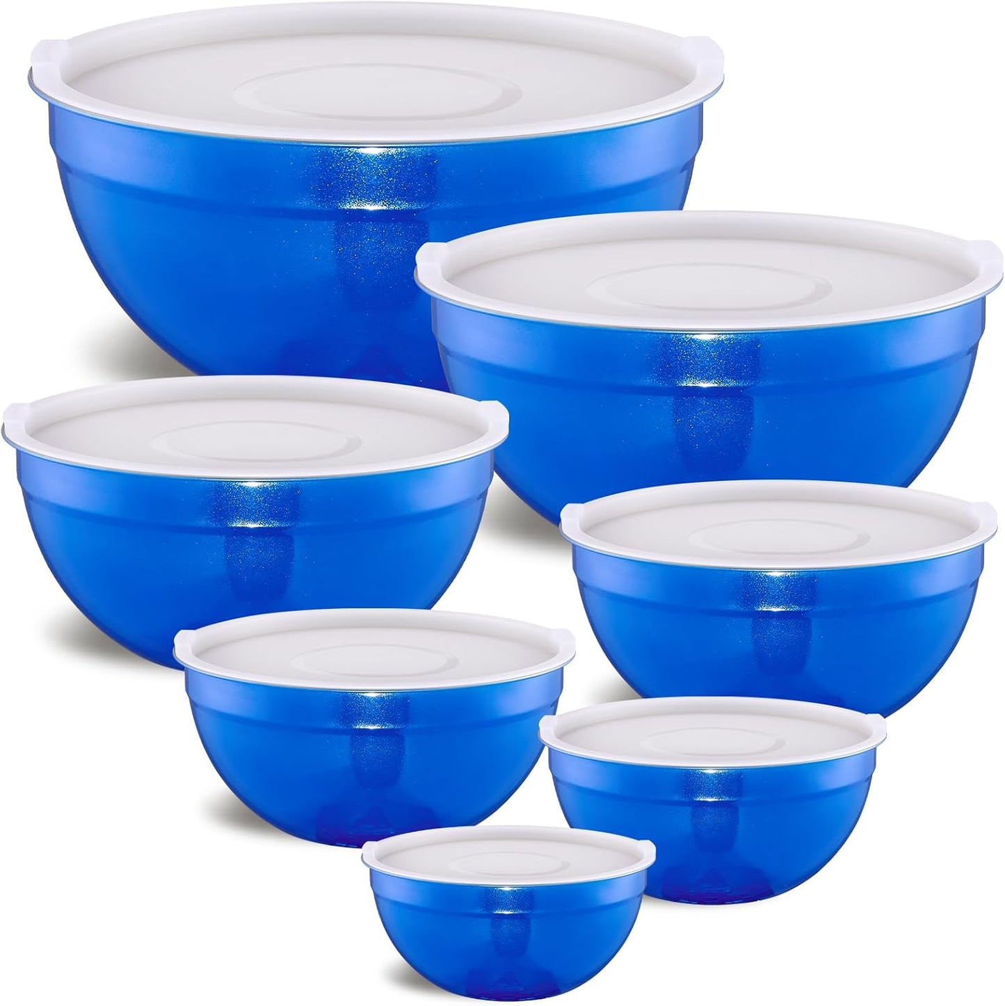 Blue Mixing Bowls Set with Airtight Lids for Every Kitchen