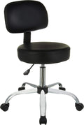 Multi-Purpose Drafting Spa Bar Stool with Back Cushion - Smooth