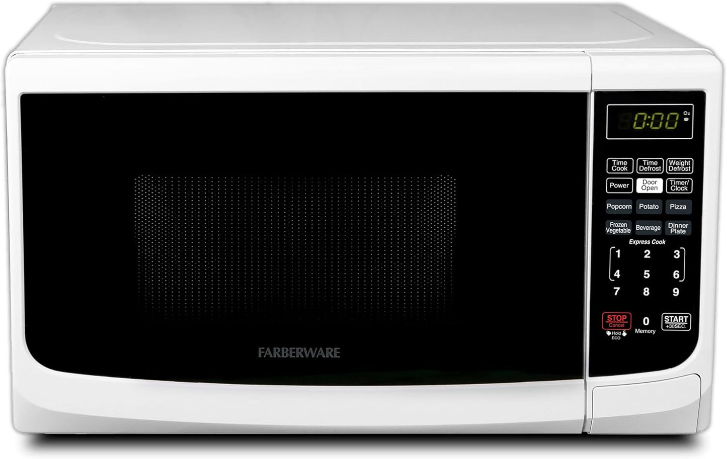 Farberware 700W Microwave - LED Lighting, Child Lock - Ideal for Apartments