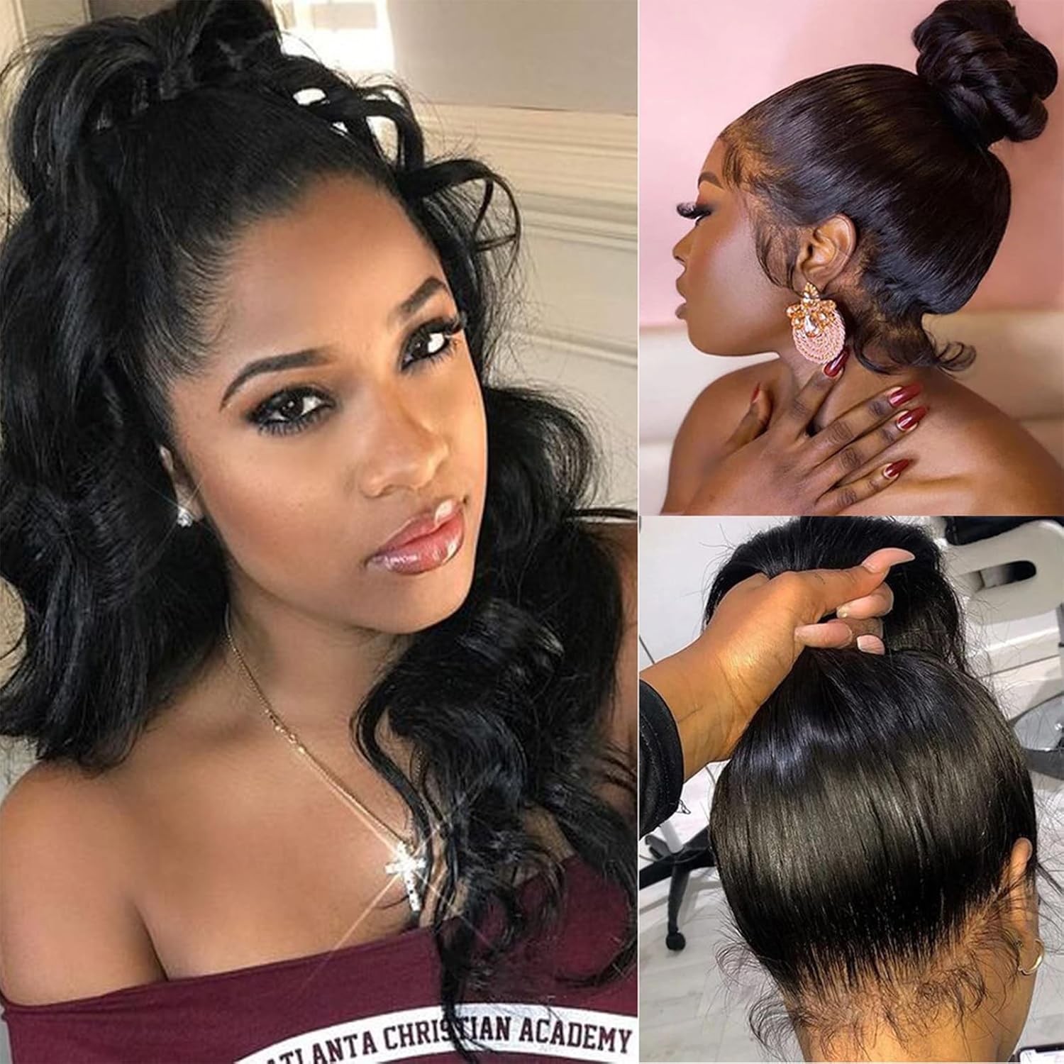 Body Wave 360 Lace Front Wigs for Black Women - 16 Inch Style