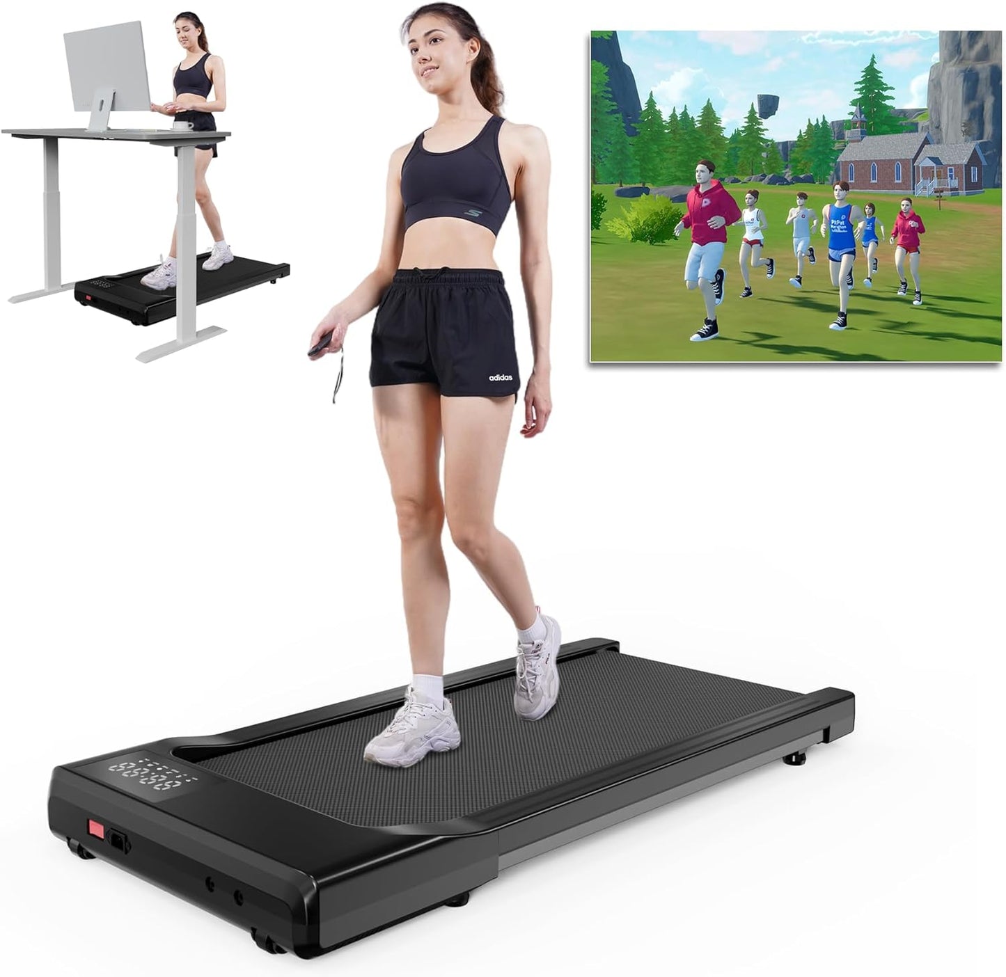 Portable Home Office Walking Pad: App & Remote Control