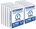 Samsill 1 Inch 3 Ring Binders Clear View Cover - 12 Pack