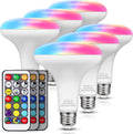 JandCase BR30 Color Changing Flood Lights - Dimmable RGB+White Bulbs