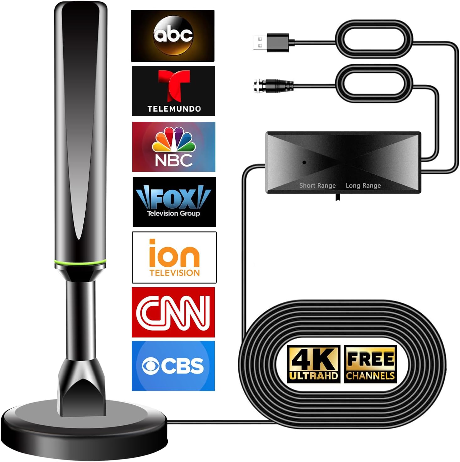 ATVFuture 360 Strong Indoor TV Antenna- Easy Setup!