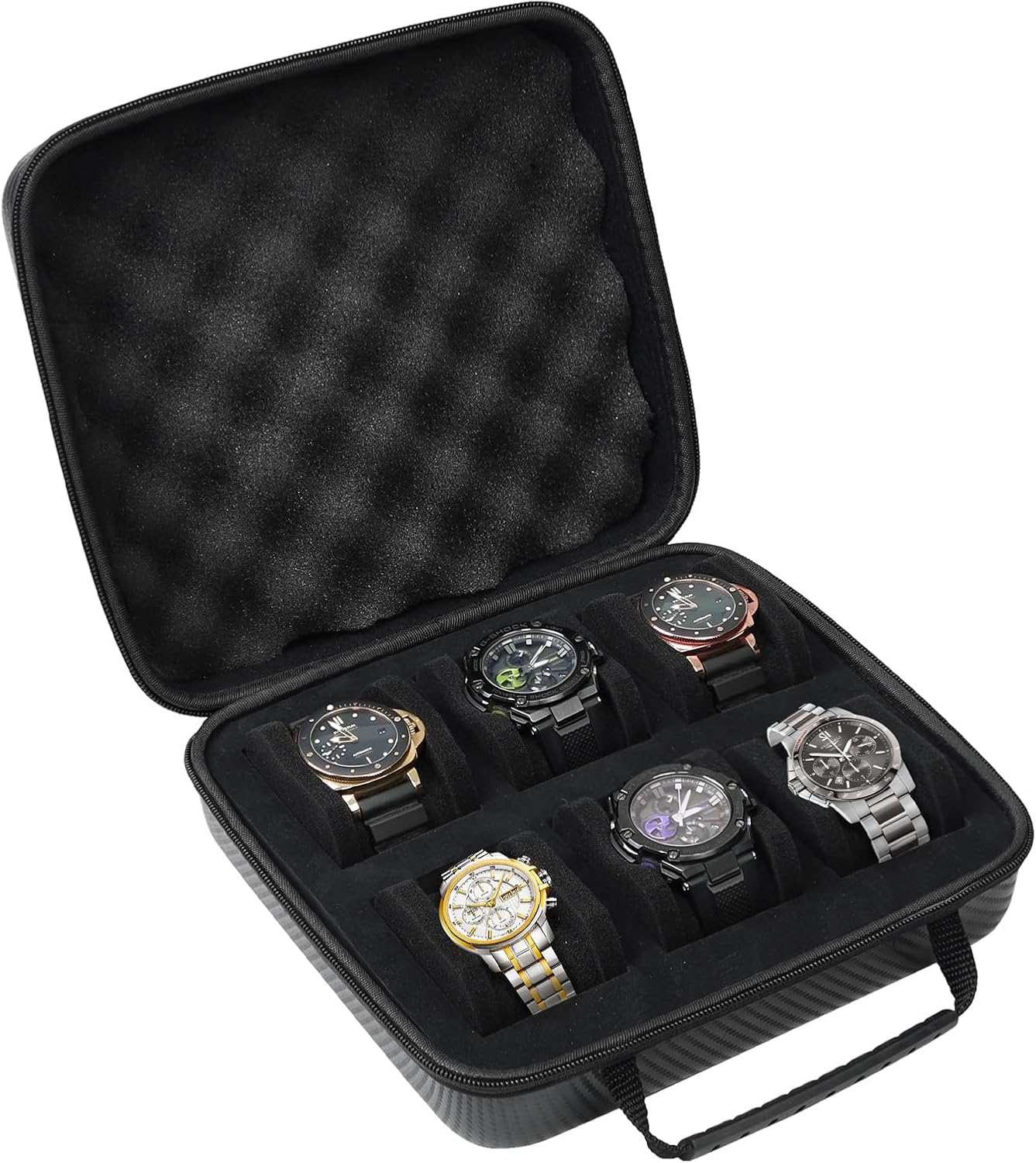 Protect Your Watches on the Go! 6-Slot Watch Travel Case