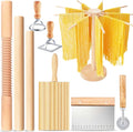 Pasta Making Tools 9 Piece Wood Kit - Complete Home Pasta Set