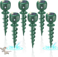 Solar Powered Mole Repellent 6 Pack - Ultrasonic Screw Stakes