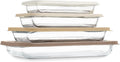 Glass Baking Dish Set 8 PC with Lids - Deep Casserole and Storage