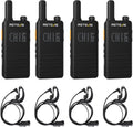 Retevis B3H Walkie Talkies 4 Pack - Compact Rechargeable Radios