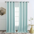 YGO Room Darkening Thermal Insulated Blackout Curtains Aqua