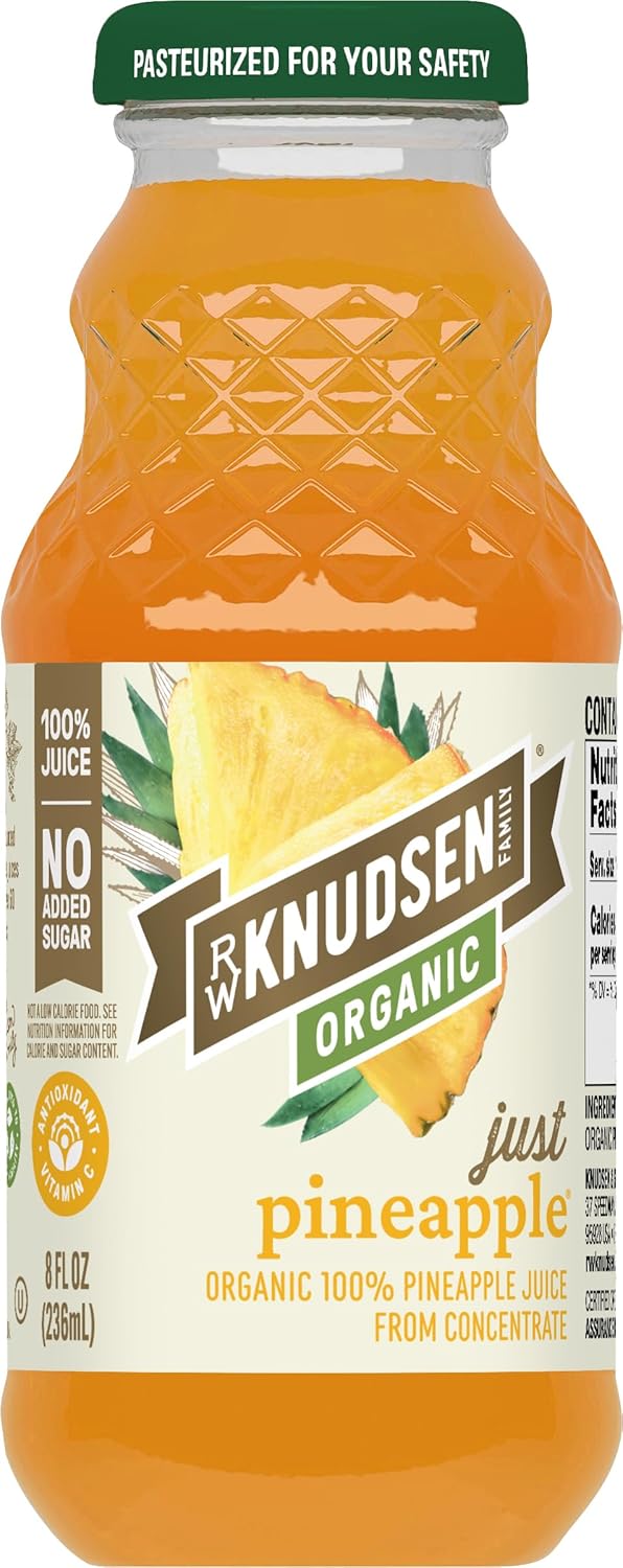 R.W. Knudsen Organic Just Pineapple Juice, 100% Pure Refreshment
