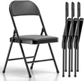 Nazhura 4 Pack Folding Chairs - Comfortable, Durable Seating