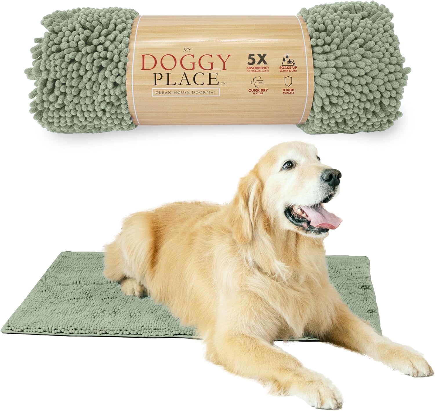 Microfiber Dog Mat for Muddy Paws - Absorbent and Quick-Drying