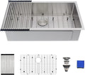 32 Inch Undermount Kitchen Sink - Durable 16 Gauge Stainless Steel