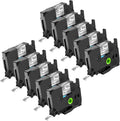 NineLeaf Compatible Label Tape TZ-931 10 Pack - Black on Silver 12mm