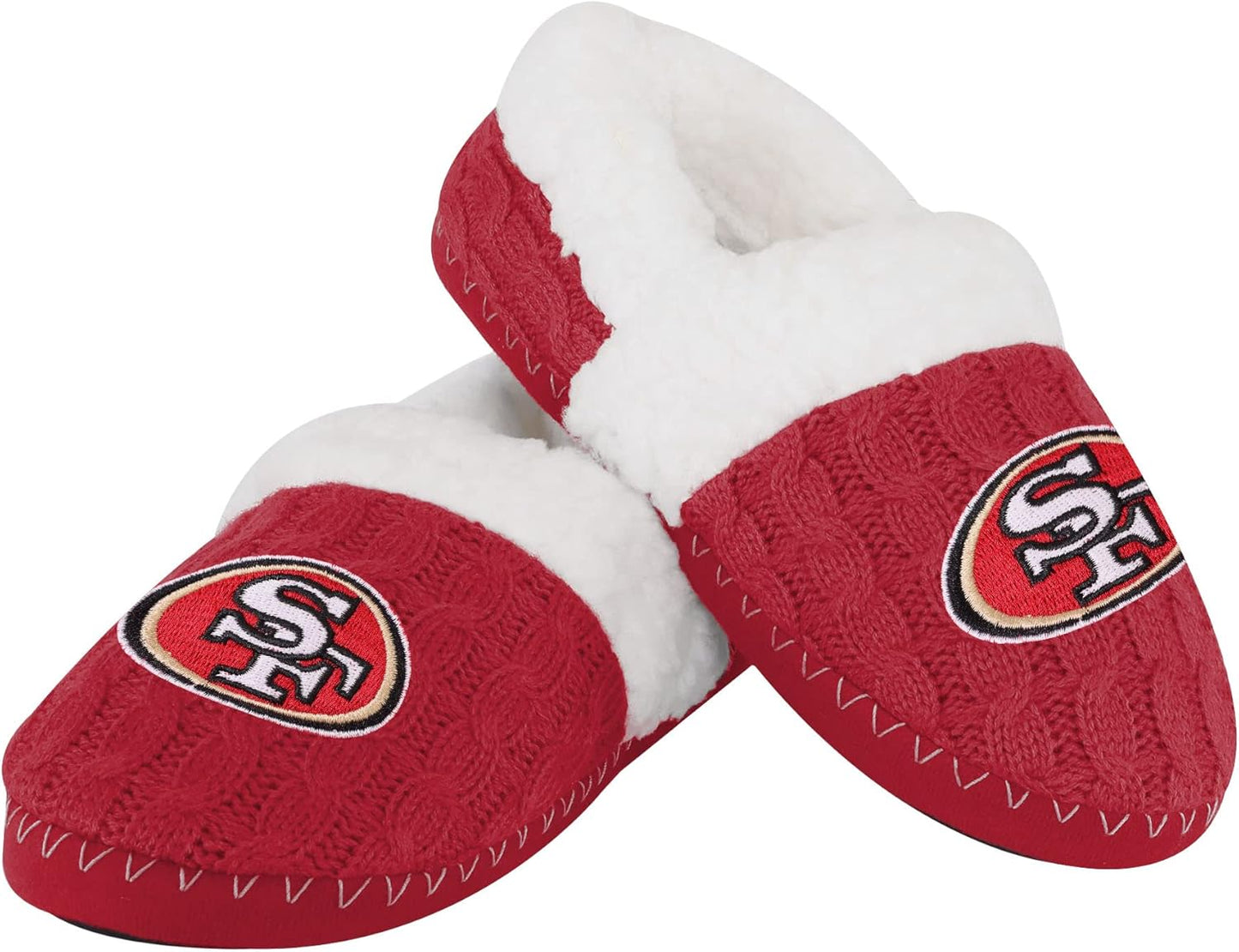 FOCO Women's NFL Team Color Moccasin Slippers for Comfort
