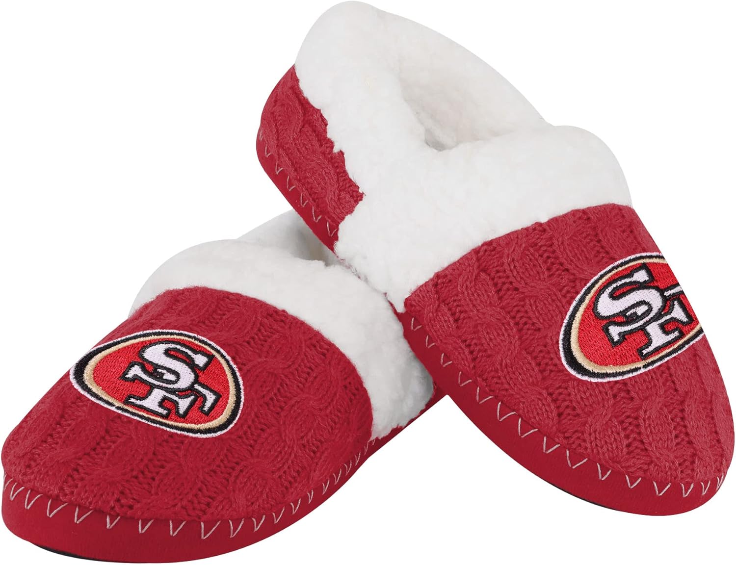 FOCO Women's NFL Team Color Moccasin Slippers for Comfort