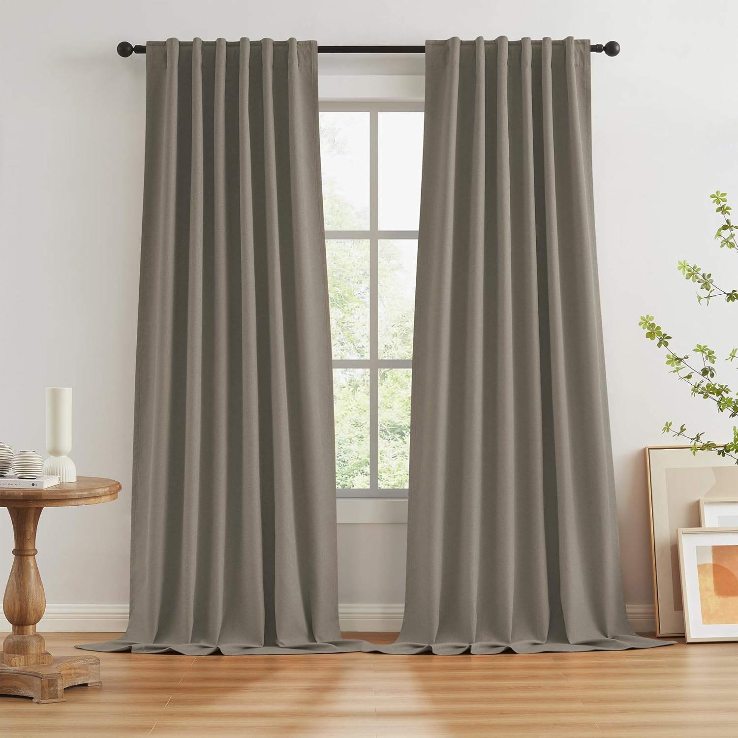 KEQIAOSUOCAI Thermal Blackout Curtains for Large Windows