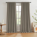 Blackout Curtains Taupe 102 in Panels for Sliding Door - 100% Light