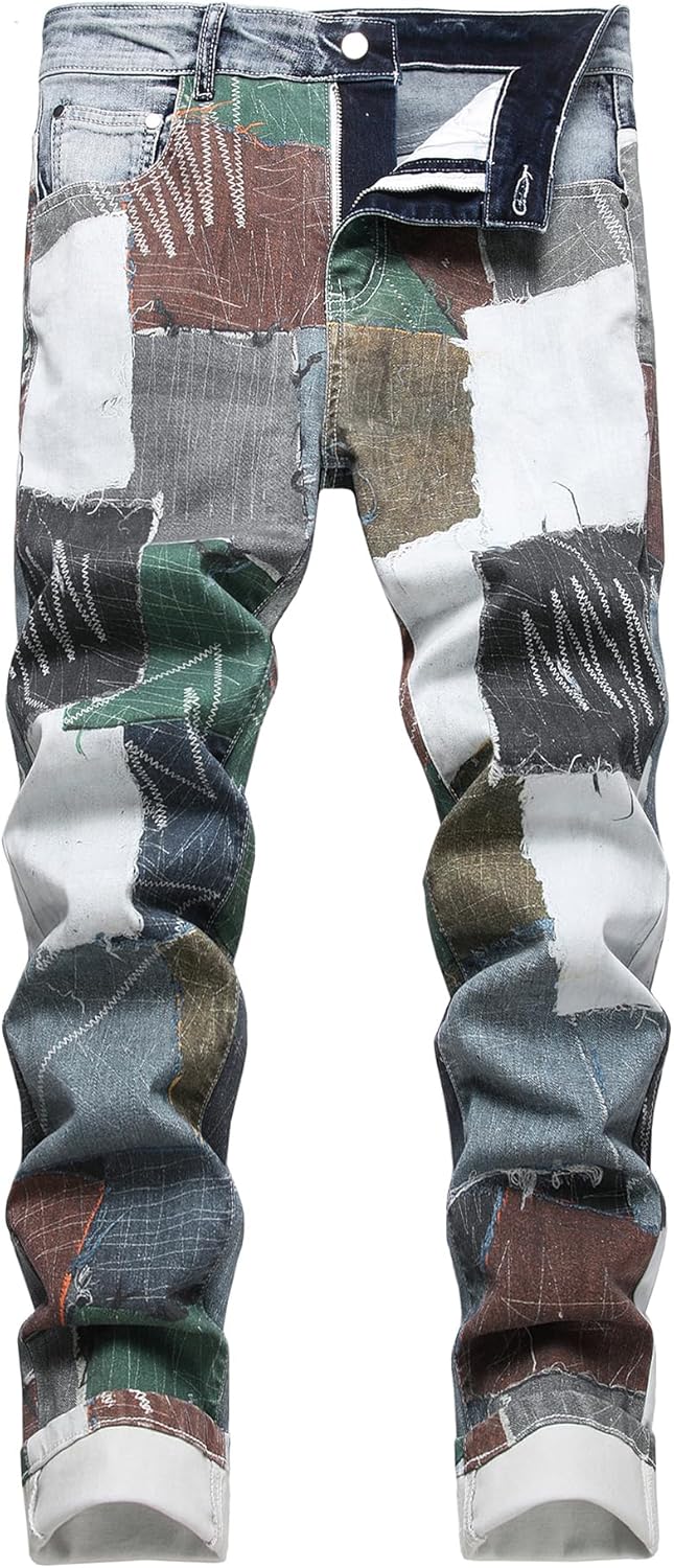 Men's Casual Stylish Straight Slim Fit Jeans for Everyday Wear