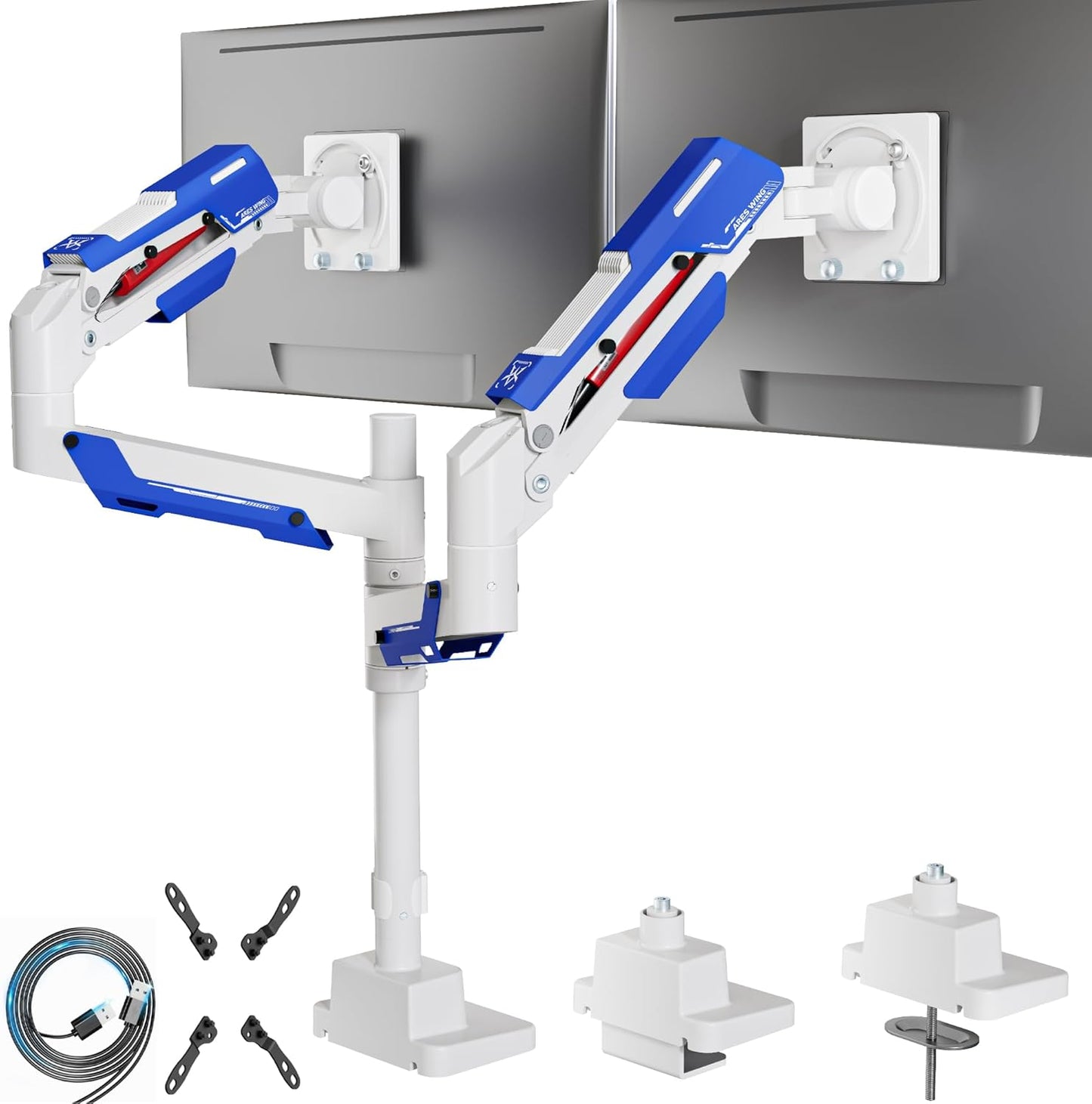 ARES WING Dual Monitor Mount for 24-57 Inch Ultrawide Screens