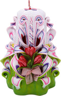 Handmade Carved Candle - Pretty Surprise Gift For Her and Home Decor