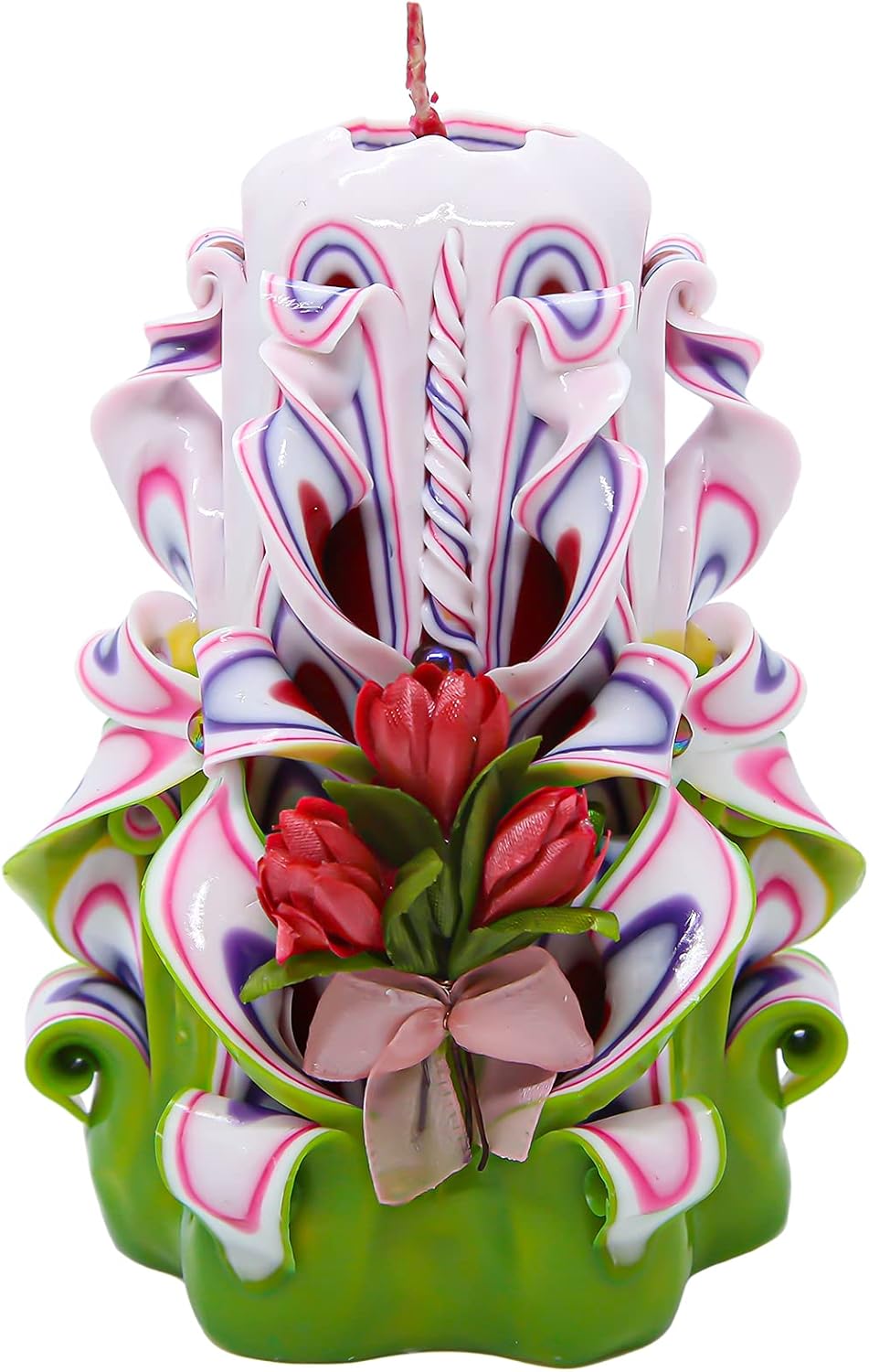 Handmade Carved Candle - Unique Gift for Her and Home Decor