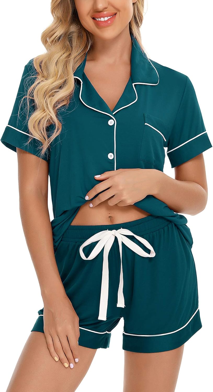 Senert Pajamas Set For Women Soft Button Down Sleepwear