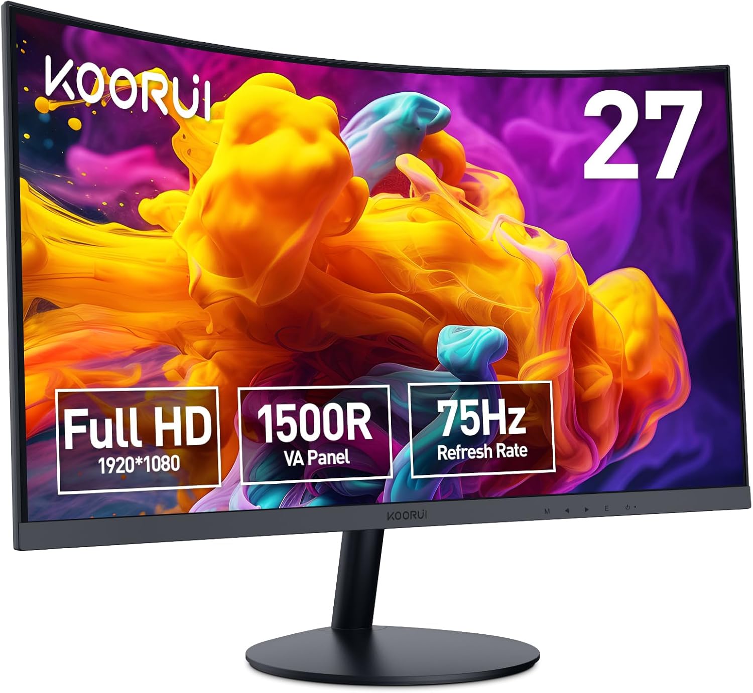Immerse in Gaming: KOORUI 27 Curved FHD Monitor