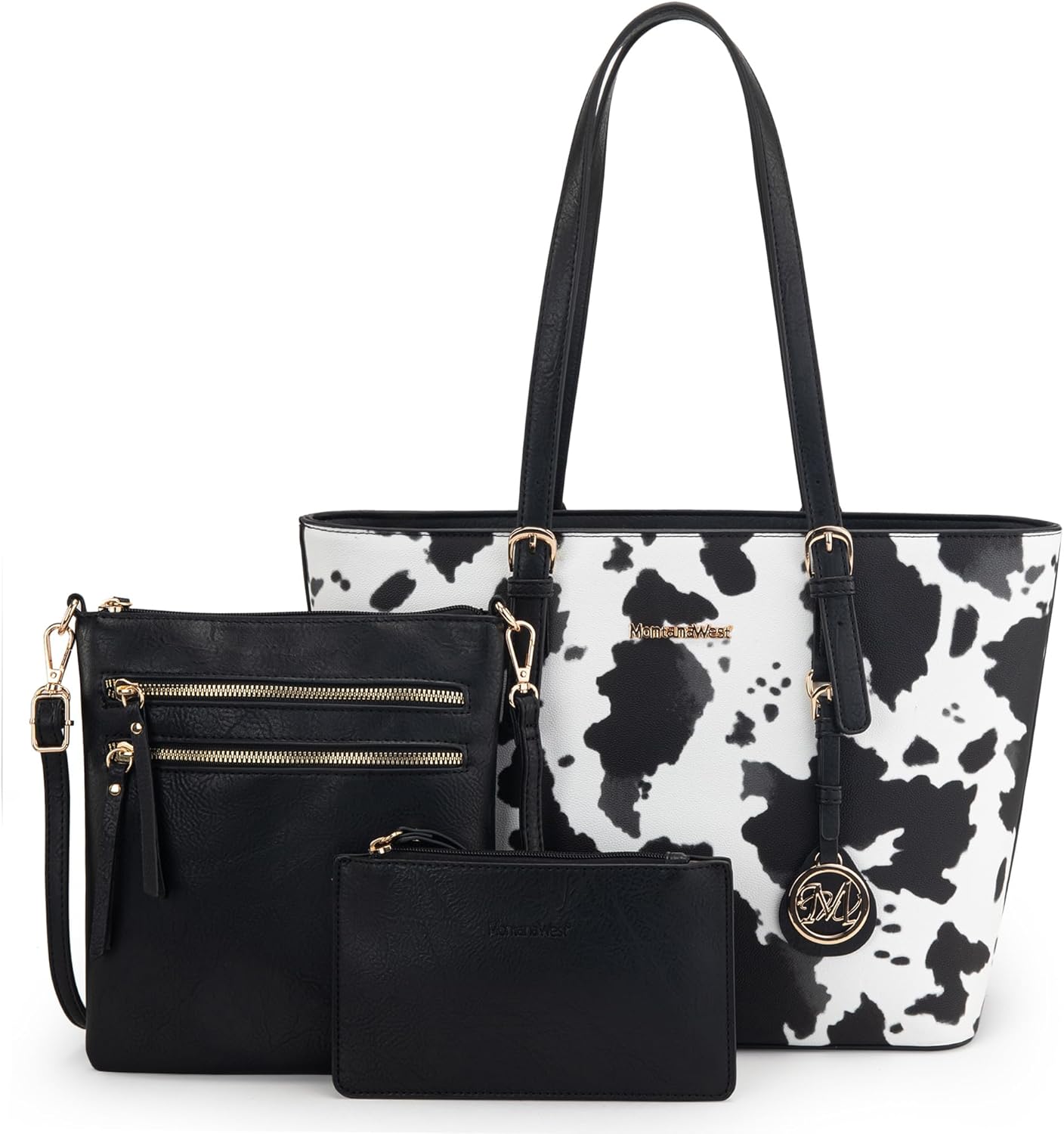 Montana West Purses for Women Tote Bag 3Pcs Set Leopard Print