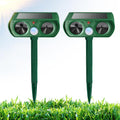 Solar Ultrasonic Animal Repeller 2 Pack - Motion Activated Yard