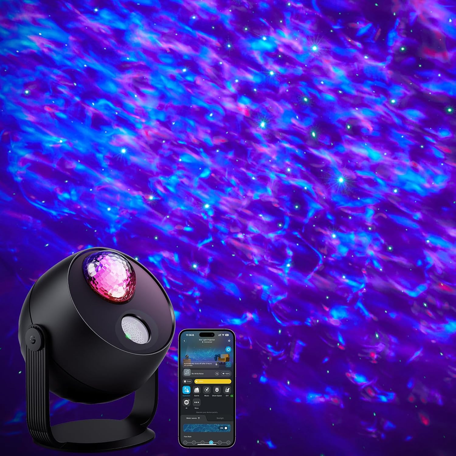 Govee Star Projector Light with Ocean Wave Effects for Relaxation