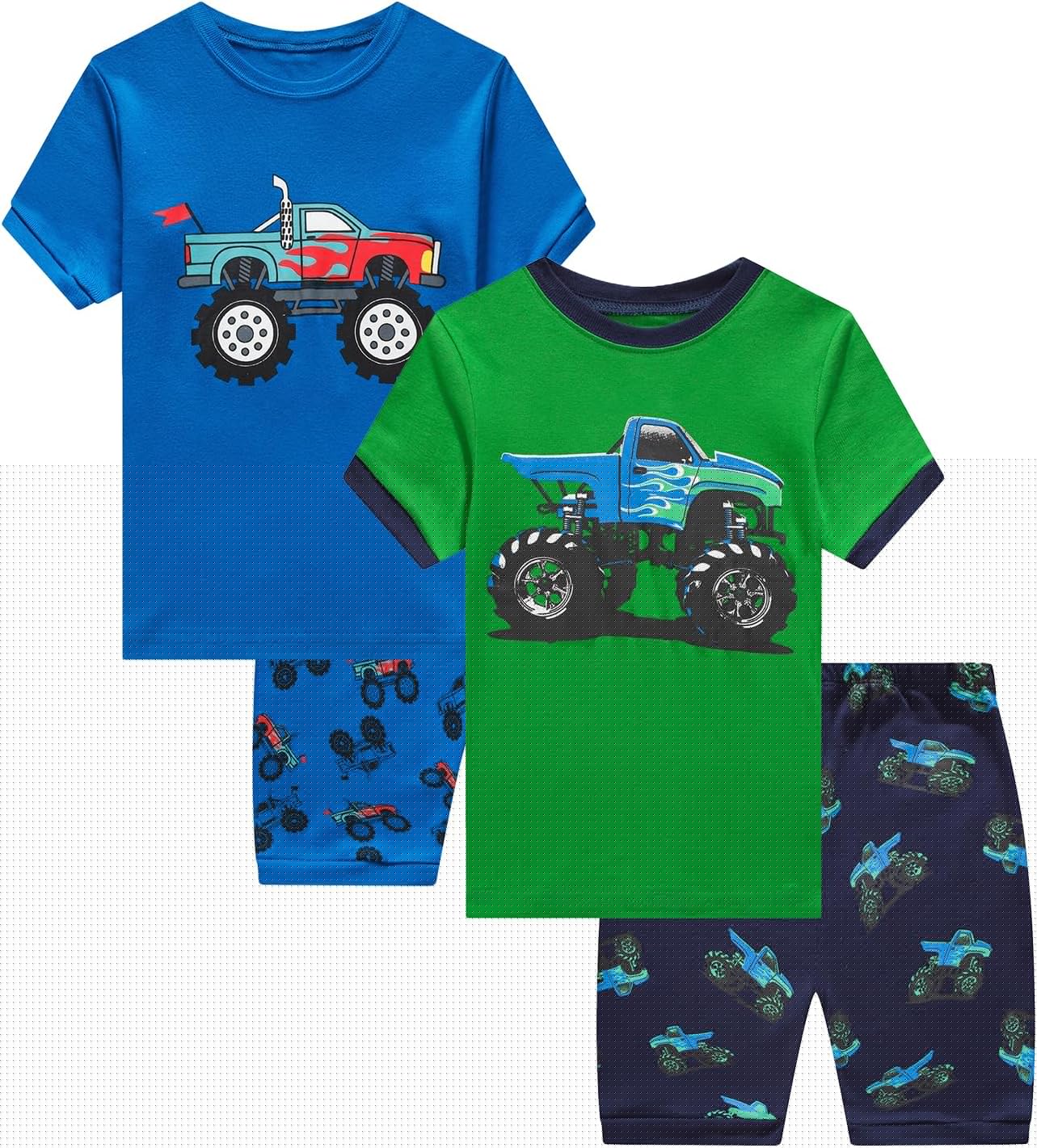 Cotton Pajamas Boys Summer Shorts Sets for Comfortable Sleep