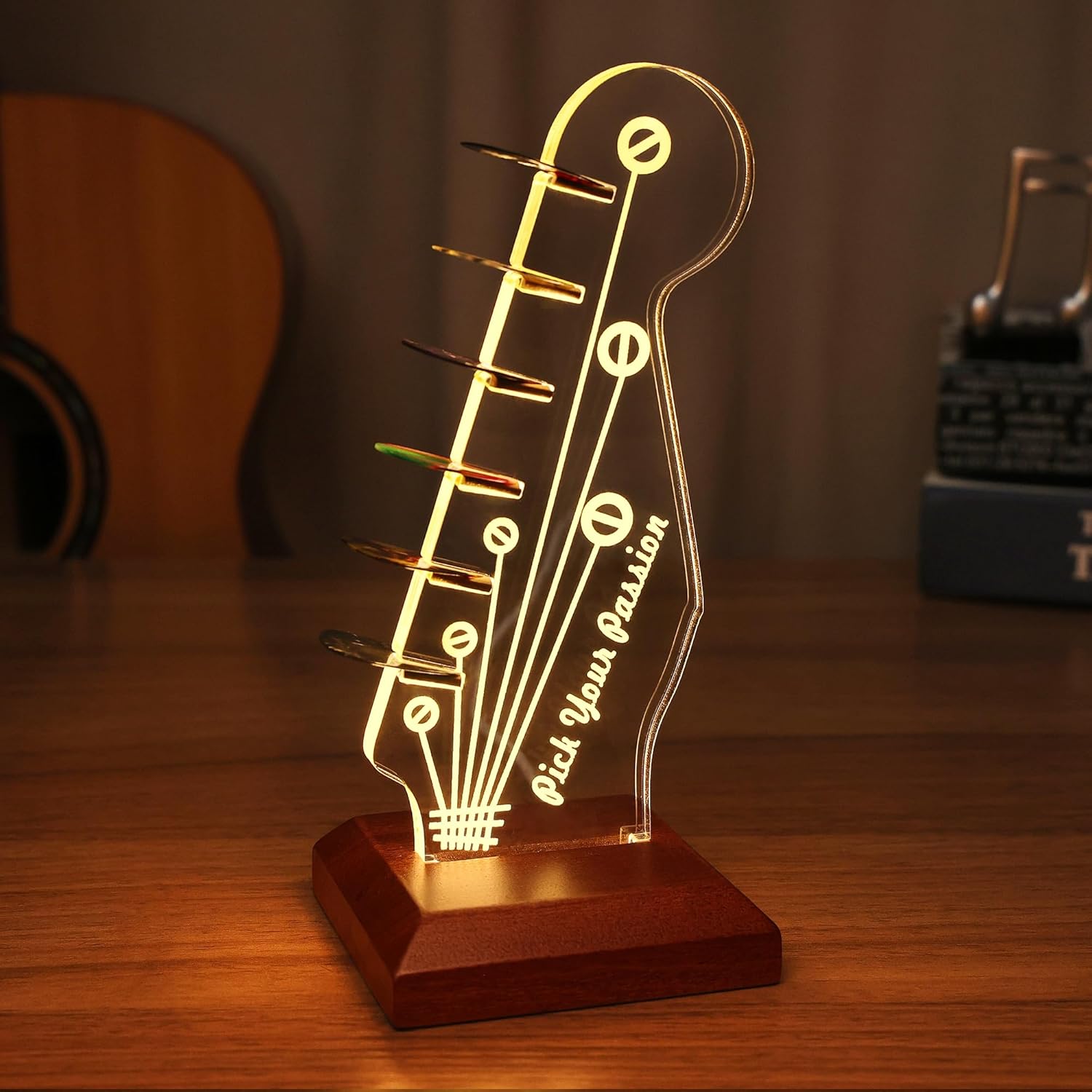 Lampeez Light Up Guitar Pick Holder - Organize Picks in Style!
