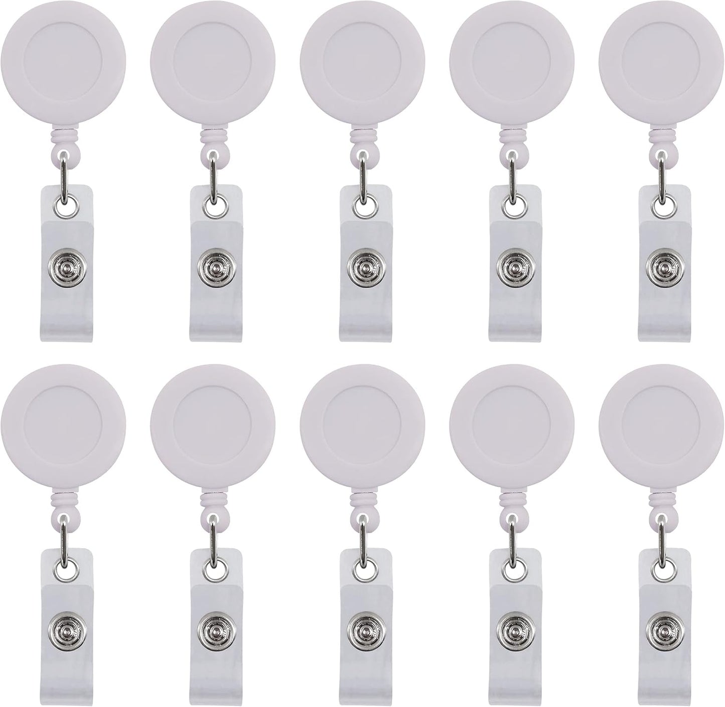 100 Pack Retractable ID Badge Holder Reels with Swivel Clip