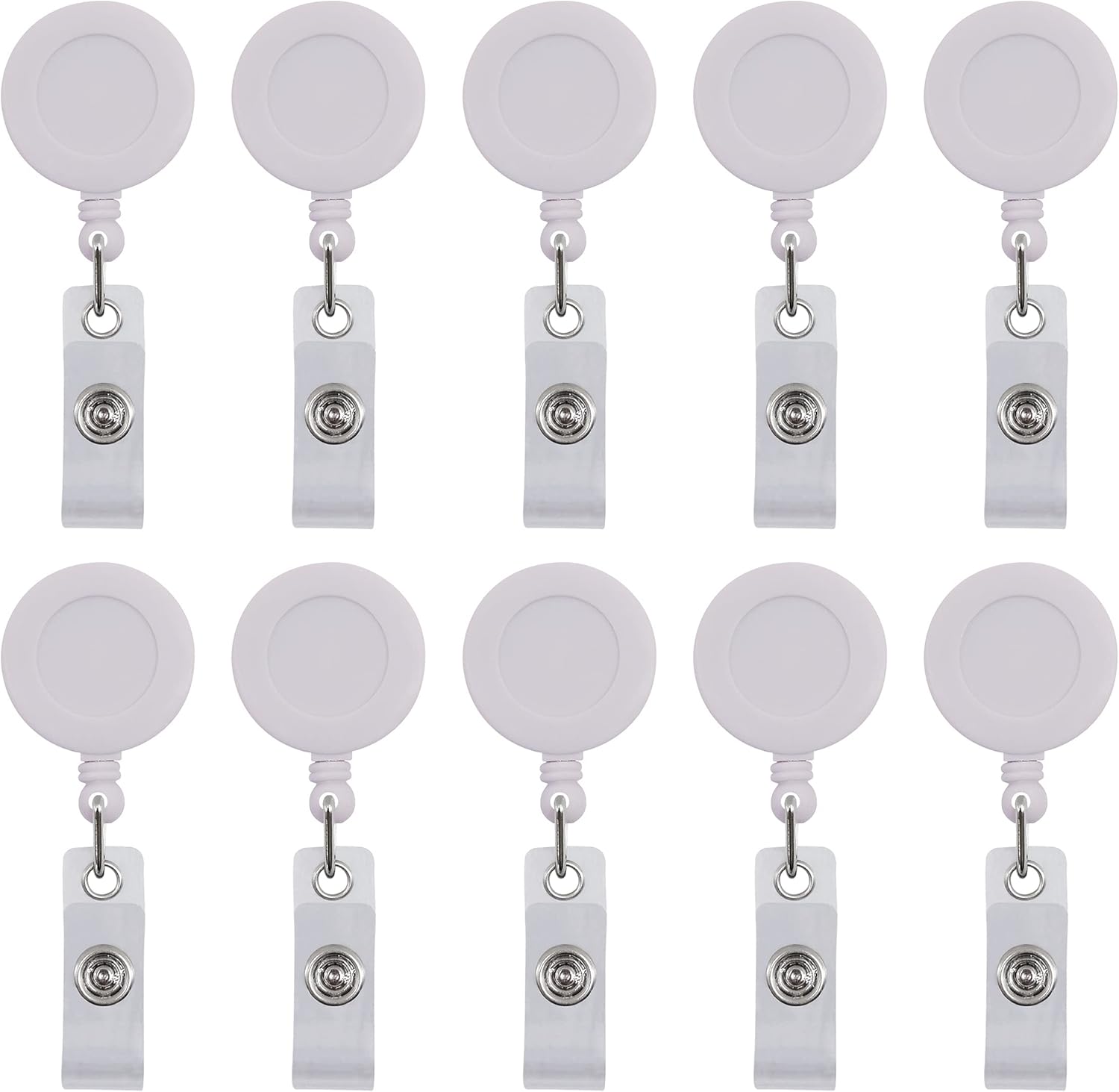100 Pack Retractable ID Badge Holder Reels with Swivel Clip