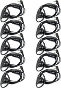 Retevis Case of 10 Walkie Talkie Earpieces - Bulk PTT Headset Pack