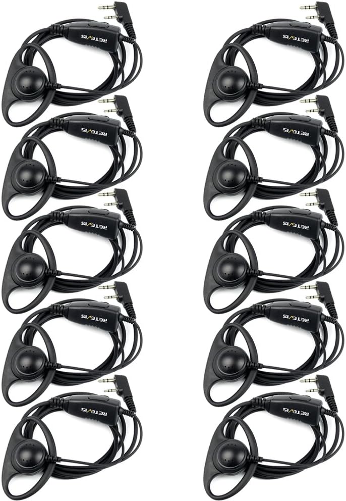 Retevis Walkie Talkies Earpiece with Mic for Clear Communication