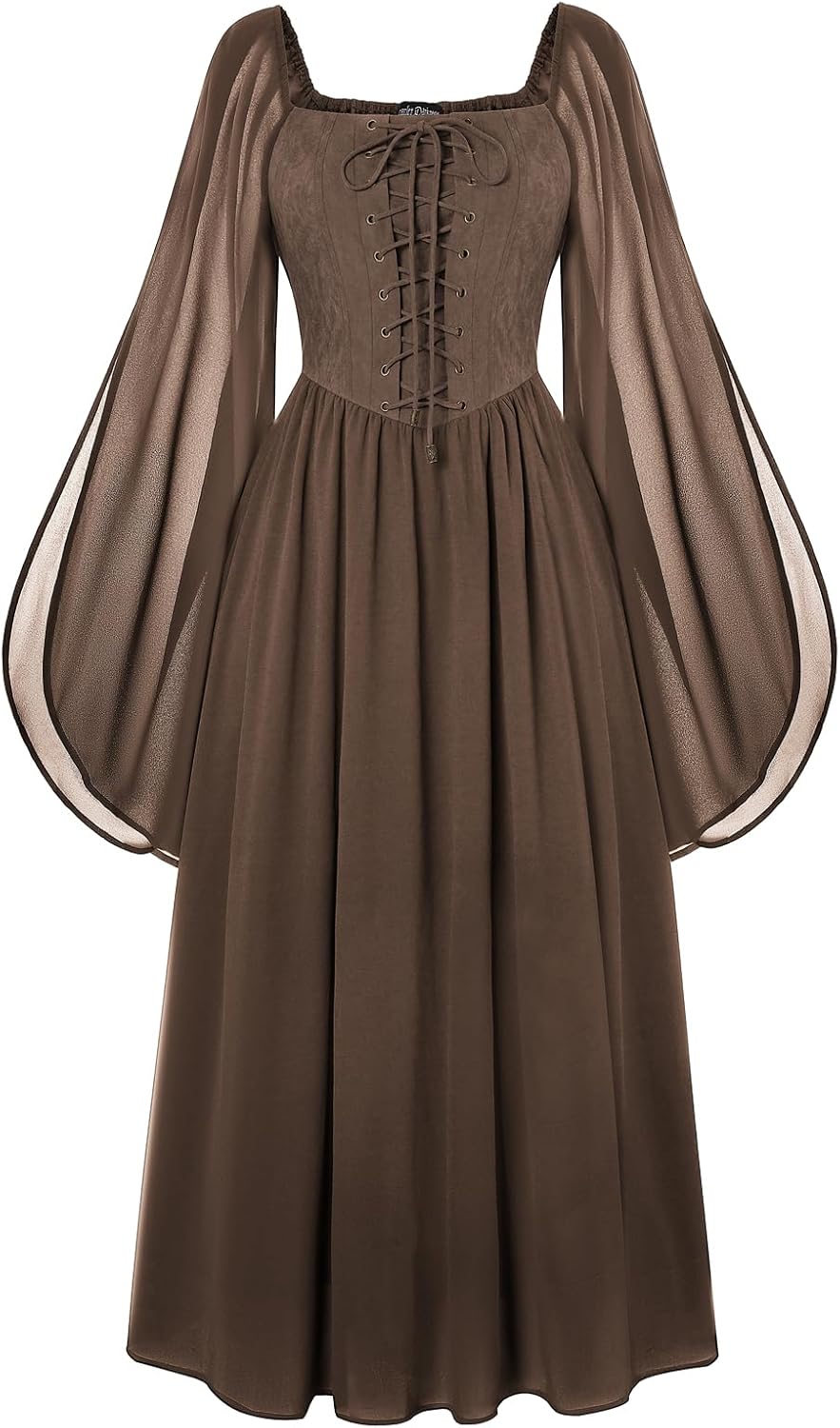 Scarlet Darkness Renaissance Costume Women Pirate Dress with Pockets