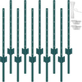 VEVOR 3 ft U-Channel Fence Post 10 Pack - Durable Garden Stakes