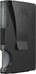 Slim RFID Wallet for Men - Black Titanium Minimalist Card Holder