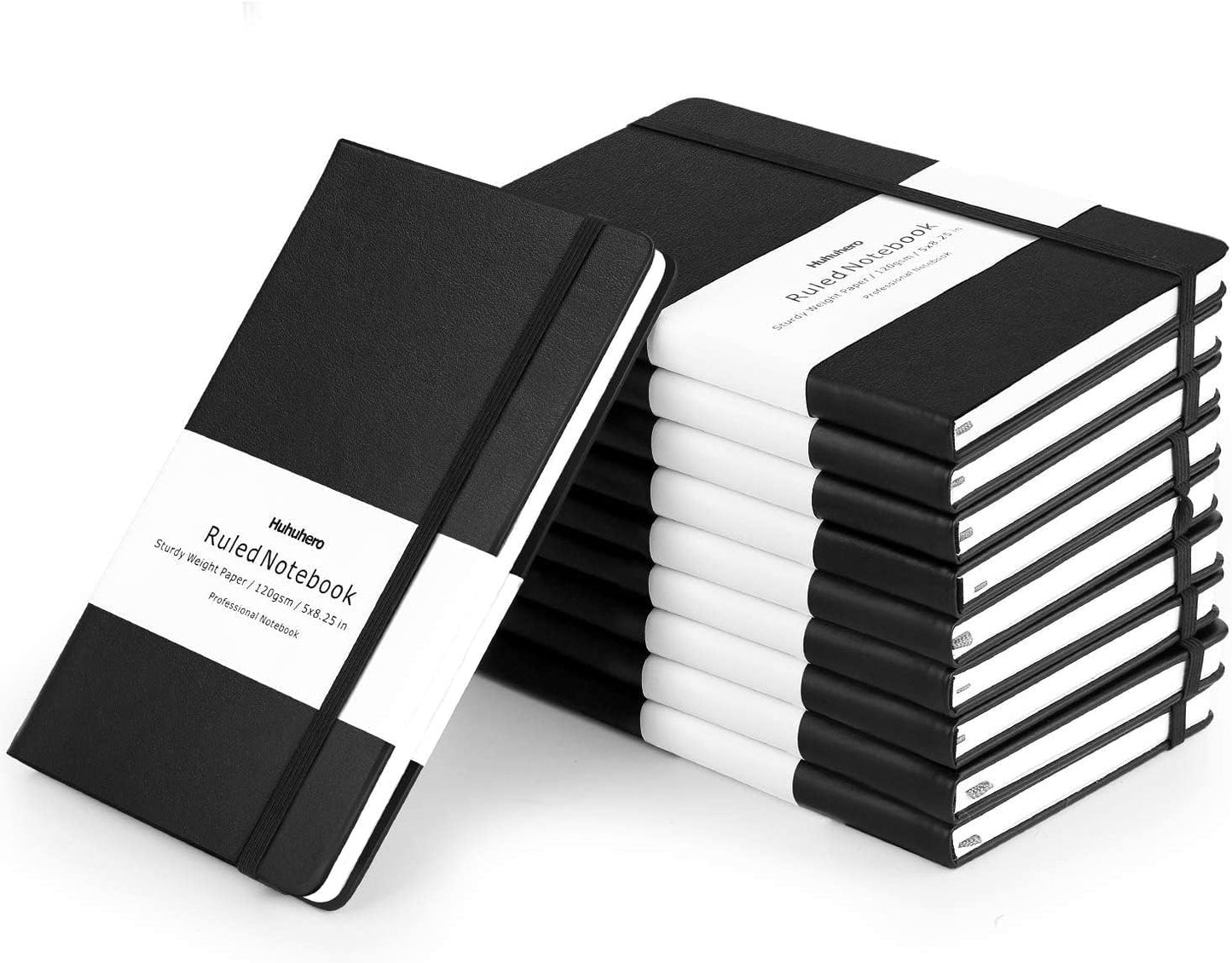 Huhuhero 10-Pack 120Gsm Lined Journals: Premium Quality for Work, School & Business