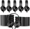 24 Pack Bulk Headphones for Classroom - Comfortable Wired Over-Ear Set