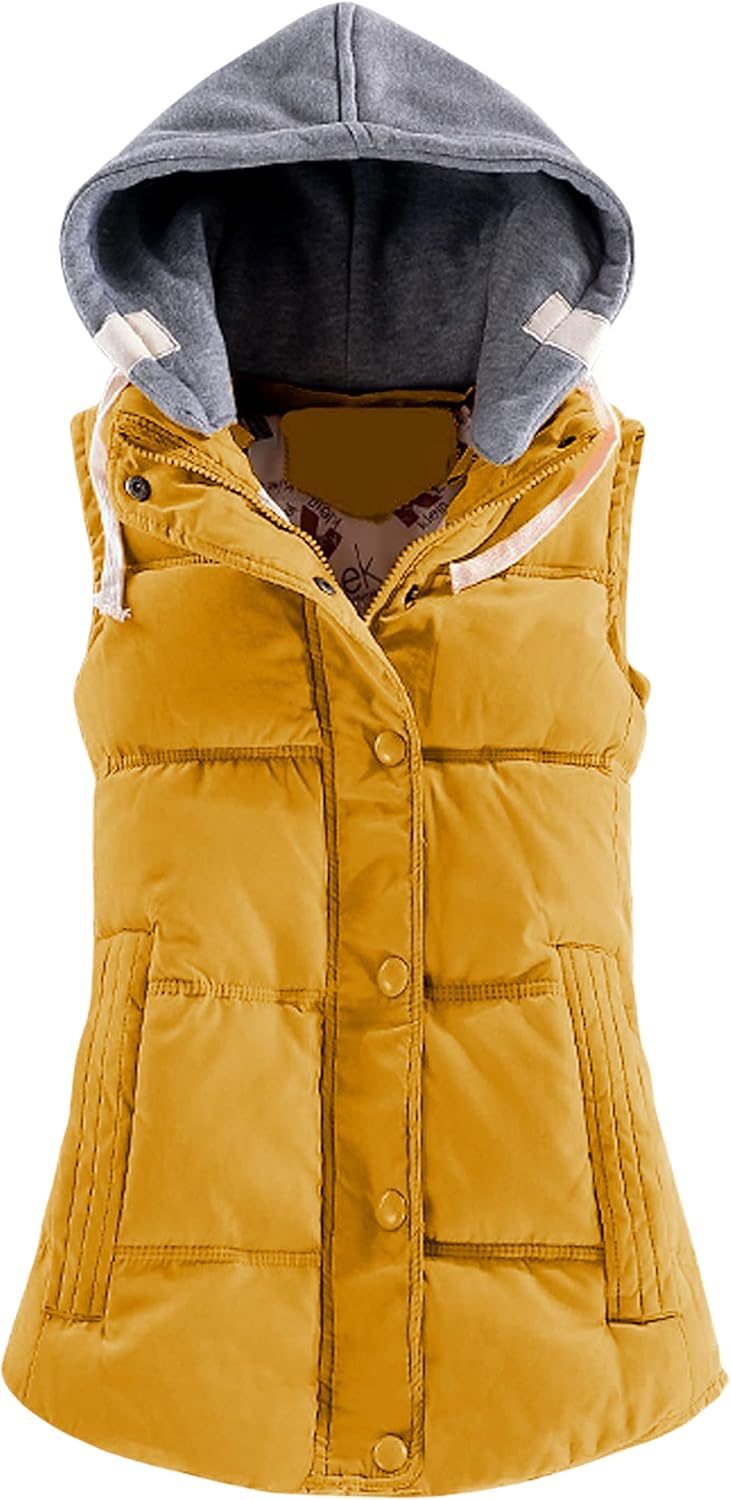 Yeokou Women's Slim Sleeveless Quilted Winter Puffer Vest Coat