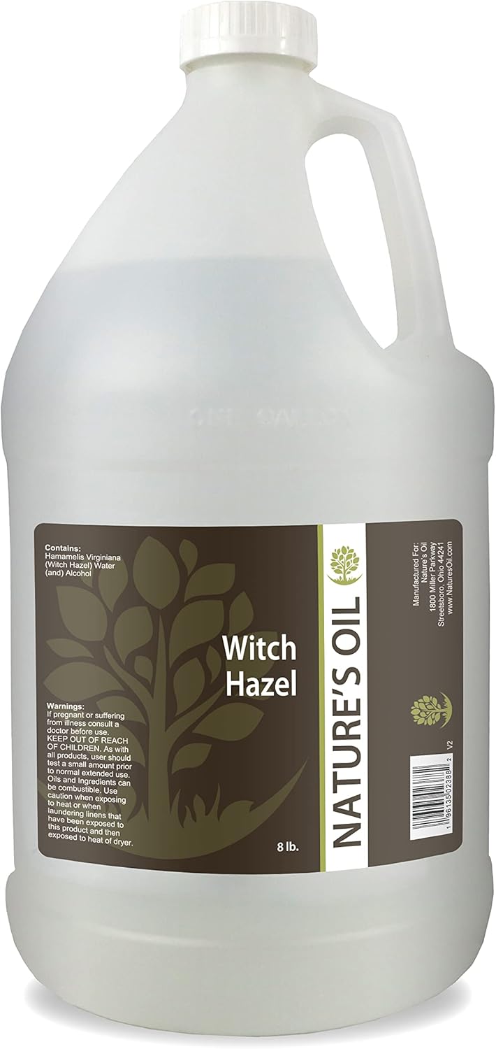 Nature's Oil Witch Hazel 100% Natural Fragrance Free 1 Gallon