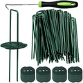 Bakulyor 200pcs Green Artificial Turf Stakes for Your Garden