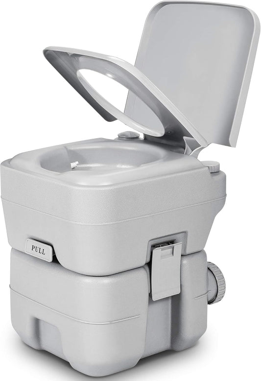 YITAHOME 5.3Gal Portable Toilet: Detachable Tank, Dual Water Spout