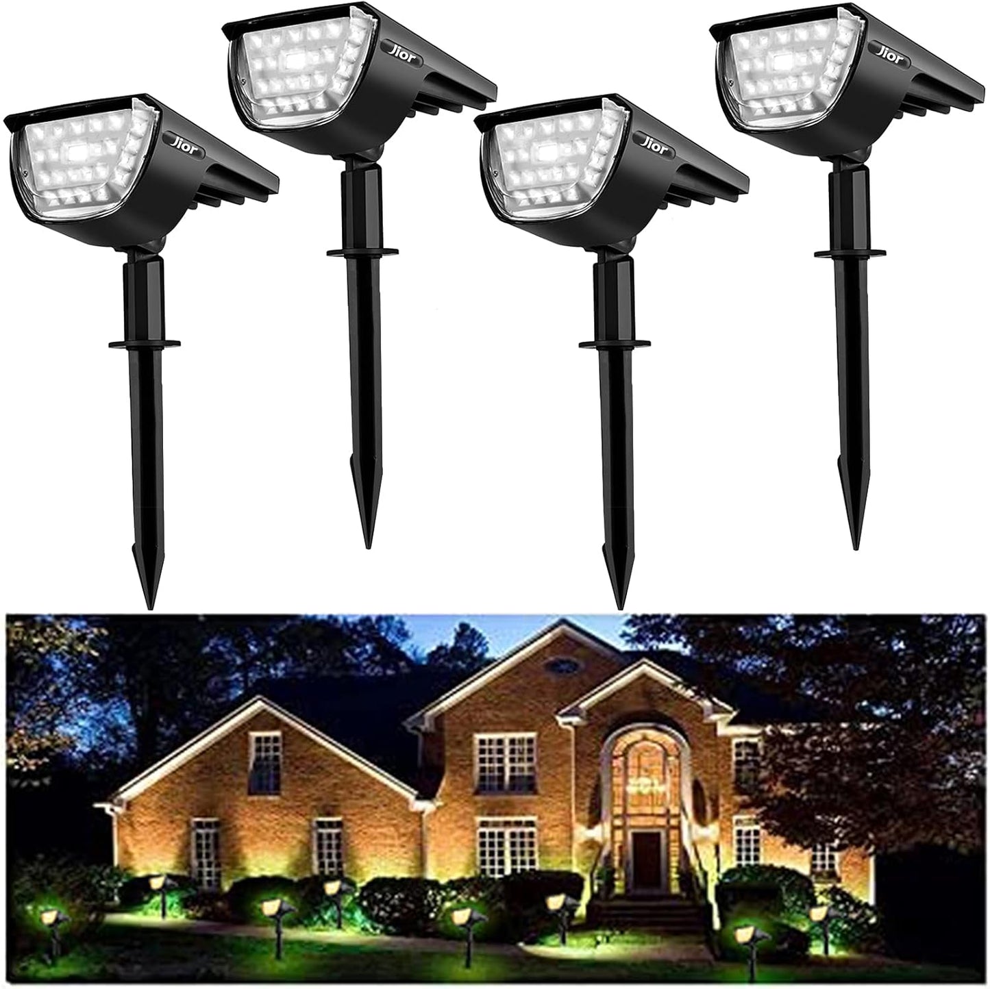 Jior Solar Landscape Spotlights Outdoor 32 LED IP65 Waterproof