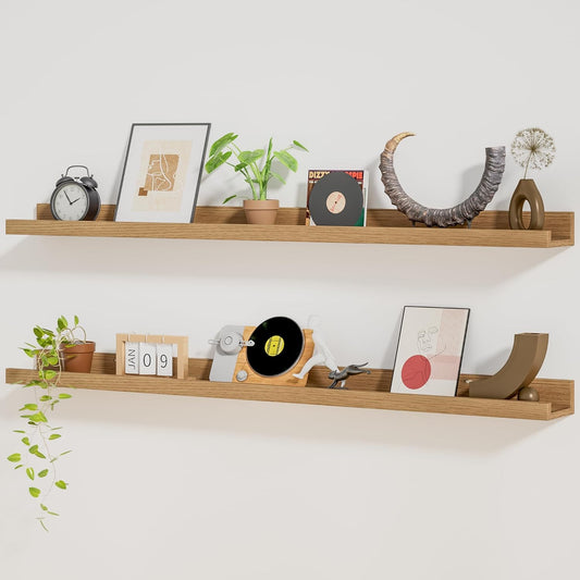Heimlove 48 Inch Floating Picture Ledge Shelf Set of 2